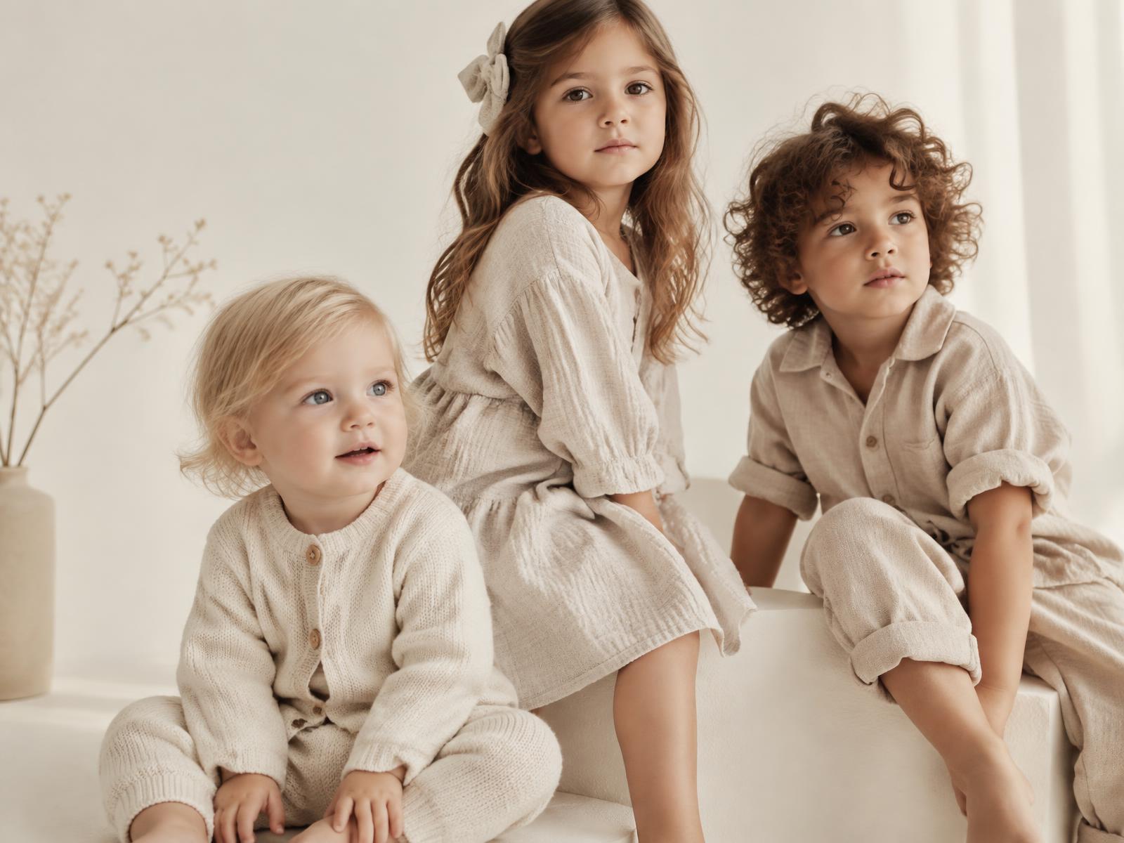 أطفال يرتدون ملابس من تشكيلة Rayane Babies